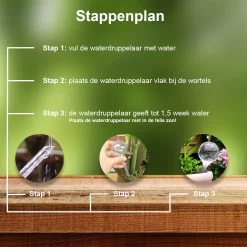 Waterdruppelaar Set Van 6 Stuks - Waterdruppelaar Voor Planten - Watergeefsysteem - Waterbol Irrigatiesysteem - Automatisch Druppelsysteem Voor Kamerplanten & Tuin - Watergever - Doorzichtig - 15cm -Gardena Winkel 1200x1200 1208