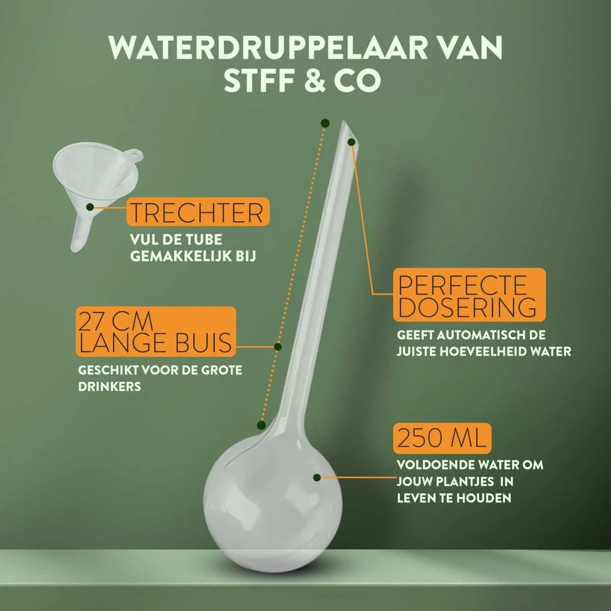 STFF & Co® Waterdruppelaar Voor Planten – Irrigatiesysteem Automatisch Watergeefsysteem – Waterbollen Voor Planten – Bewateringssysteem – 8 Stuks - 8cm 2 STFF & Co® Waterdruppelaar Voor Planten – Irrigatiesysteem Automatisch Watergeefsysteem – Waterbollen Voor Planten – Bewateringssysteem – 8 Stuks - 8cm - Afbeelding 2