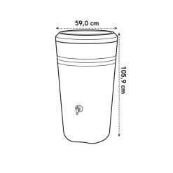 Elho Green Basics Regenton - Regenton - Living Black - Buiten - 200 Liter -Gardena Winkel 1200x1200 1349