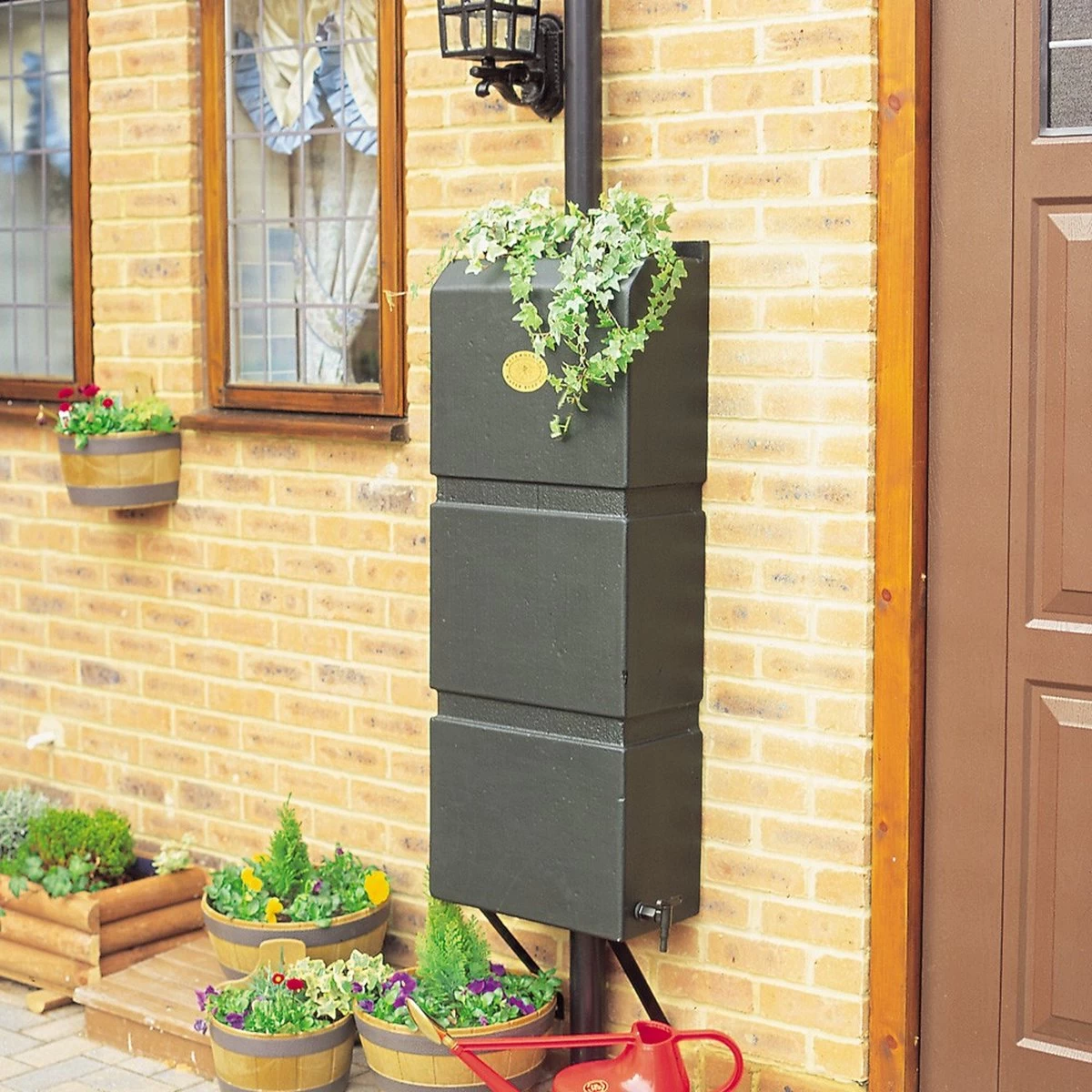 Prestige Regenton Grijs (waterton) 100L (incl. Kraantje En Aan De Wand/muur Te Bevestigen) 2 Prestige Regenton Grijs (waterton) 100L (incl. Kraantje En Aan De Wand/muur Te Bevestigen) - Afbeelding 2