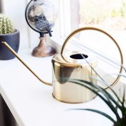 Kikkerland Vintage Gieter - Plantengieter Voor Binnen - Goud - 1,2L - Retro - Metaal -Gardena Winkel 1200x1200 1426