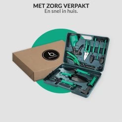 Tuinierset 10 Delig Met Complete Gereedschapskoffer Set Inclusief Tuinschaar, Handschep, Handhark, Plantenspuit, Haakvormige Voegenkrabber, Bloemenschepje, Bloemenschaar, Grasschaar En Heggenschaar -Gardena Winkel 1200x1200 143