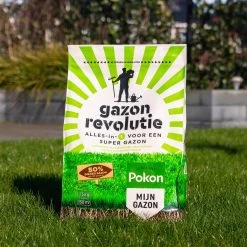 Pokon Gazon Revolutie - 7,5kg - Gazonmest / Graszaad / Bodemverbeteraar - Geschikt Voor 150m² - Binnen 15 Dagen Resultaat -Gardena Winkel 1200x1200 1488