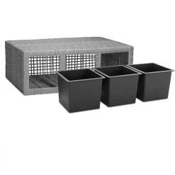 Casaria Staande Plantenbak – Met Waterafvoer 83x30,5x60cm - Zwart -Gardena Winkel 1200x1200 1720