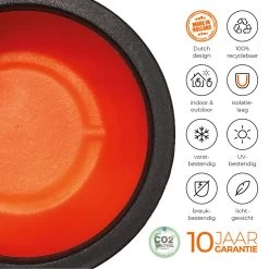 Capi Europe - Vaas Elegant Deluxe Rib NL - 45x72 - Zwart - Voor Binnen En Buiten - KBLR1138 -Gardena Winkel 1200x1200 1809