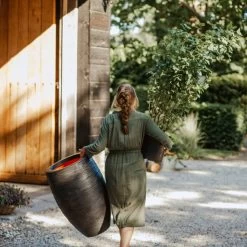 Capi Europe - Vaas Elegant Deluxe Rib NL - 45x72 - Zwart - Voor Binnen En Buiten - KBLR1138 -Gardena Winkel 1200x1200 1811