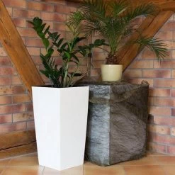 Prosperplast Kunststof Urbi Bloempot/plantenpot Met Binnenpot Wit 32 X 32 X 61 Cm - 21/49 Liter - Hoge Vierkante Bloempotten -Gardena Winkel 1200x1200 1820