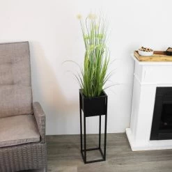 Bloempot - Metaal - Bloemen - Plantenpot - Voor Binnen - Zwart - 70 Cm -Gardena Winkel 1200x1200 1832