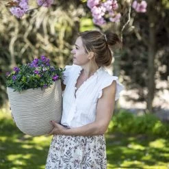 Capi Europe - Bloempot Bol Waste Rib NL - 35x34 - Terrazzo Beige - Voor Binnen En Buiten - KTBR932 -Gardena Winkel 1200x1200 1857