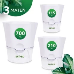SKYARD® 3 Stuks Zelfwaterende Bloempot Maat M – Milieuvriendelijk Watergeefsysteem Kamerplanten – Zelfwatergevende Pot – Bloempot Met Waterreservoir – Selfwatering Pot – Wit -Gardena Winkel 1200x1200 1888