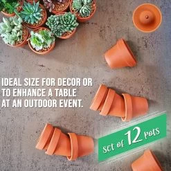 Garden Mania - 12 Mini Terracotta Keramische Klei Bloempotten Met Afvoergat, 8cm -Gardena Winkel 1200x1200 1903