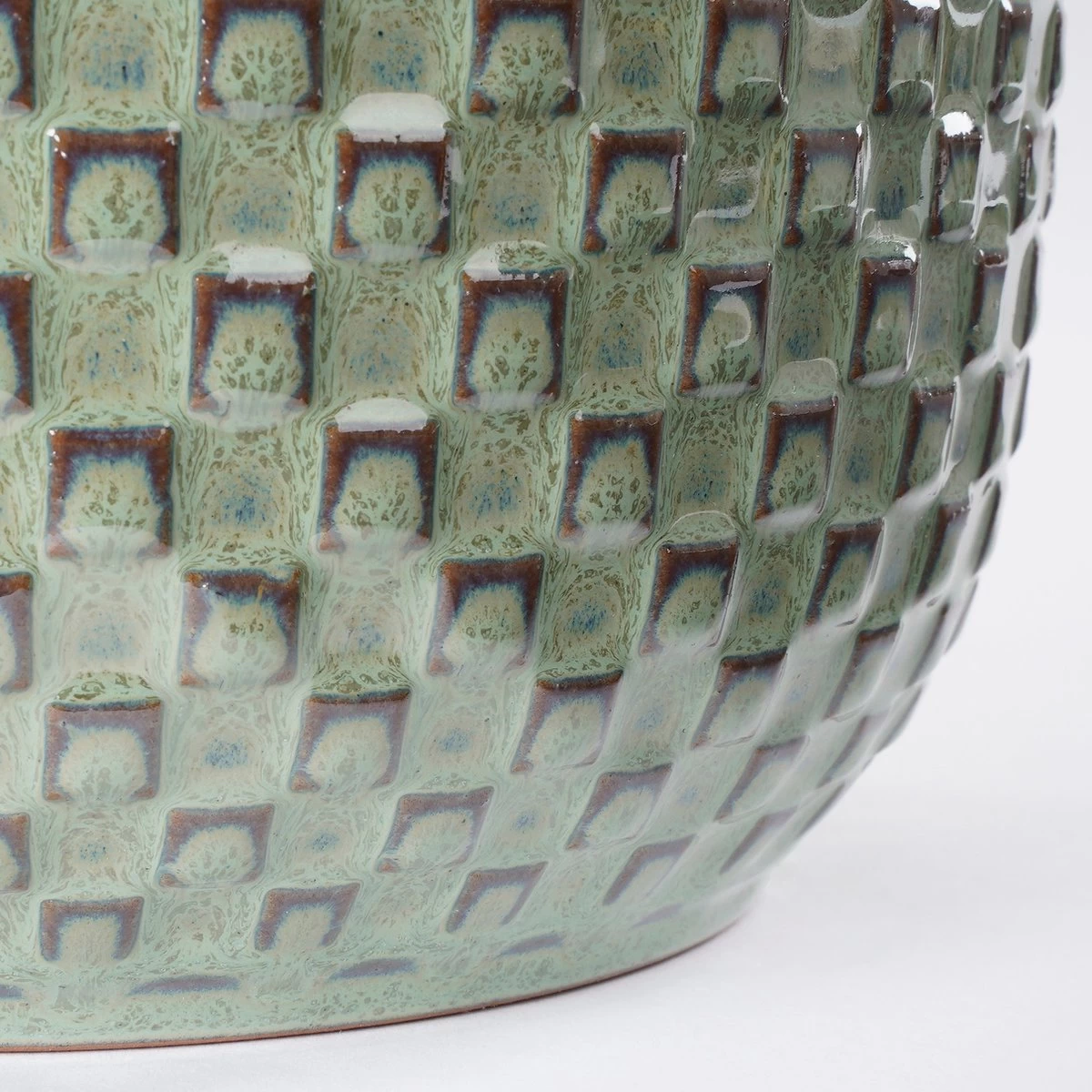 Mica Decorations Daan Bloempot - H17,5 X Ø19 Cm - Groen 4 Mica Decorations Daan Bloempot - H17,5 X Ø19 Cm - Groen - Afbeelding 4