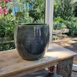 Mica Decorations Lester Bloempot - H31 X Ø33 Cm - Terracotta - Groen -Gardena Winkel 1200x1200 1910