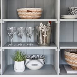 Riviera Maison Plantenbak Rond, Bloempot Met Ribbel - RM Let It Grow Planter - Wit - Porselein - Maat S -Gardena Winkel 1200x1200 1916