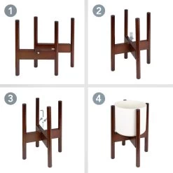 LifeGoods Planten Standaard - Uitschuifbare Bloempothouder - 20 Tot 30 Cm - Donker Bamboe -Gardena Winkel 1200x1200 1947