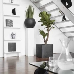 Capi Europe - Bloempot Vierkant Smooth NL - 30x30x30 - Zwart - Voor Binnen En Buiten - KBL902 -Gardena Winkel 1200x1200 1967