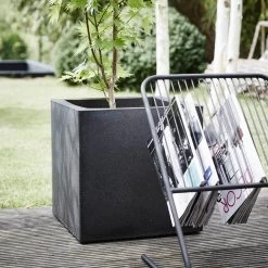 Capi Europe - Bloempot Vierkant Smooth NL - 30x30x30 - Zwart - Voor Binnen En Buiten - KBL902 -Gardena Winkel 1200x1200 1971