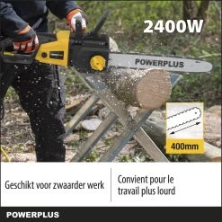 Powerplus POWXG1009 Elektrische Kettingzaag - 2400W - Zwaardlengte 400mm - Automatische Kettingsmering - Incl. 1x Ketting En 1x Zwaard -Gardena Winkel 1200x1200 201