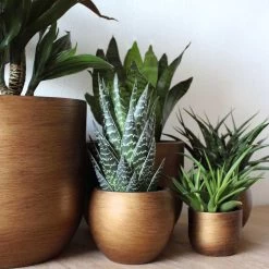 Capi Europe - Vaas Bol Retro - 30x25 - Goud - Bloempot Voor Binnen - BRTG104 -Gardena Winkel 1200x1200 2019