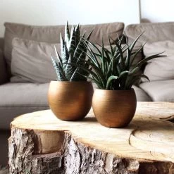 Capi Europe - Vaas Bol Retro - 30x25 - Goud - Bloempot Voor Binnen - BRTG104 -Gardena Winkel 1200x1200 2020