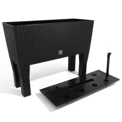 Prosperplast Kunststof Rato Plantenbak Op Poten Met Irrigatiesysteem Antraciet 80 X 33 X 62 Cm - 72 Liter - Balkonbakken/bloembakken -Gardena Winkel 1200x1200 2046