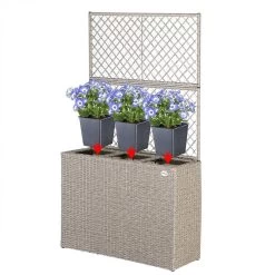 Casaria Polyrattan Bloembak – 3 Bakken Klimophek - Crème -Gardena Winkel 1200x1200 2047