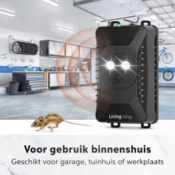 Living Nine Marterverjager - Ongedierteverjager - Muizenverjager & Rattenverjager - Ultrasone & Flitsen - Werkt Op Autoaccu, Batterijen Of Netstroom - Voor Binnen, Buiten En Auto - Marter Verjager - Steenmarter -Gardena Winkel 1200x1200 2095