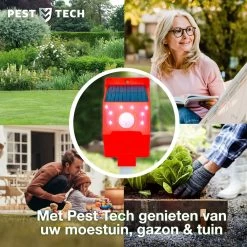 Pest-Tech™ PT-219 | Ultrasone Kattenverjager Op Zonneenergie | Kattenschrik | Marterverjager | Dierenverjager | Kattenafweermiddel | Ongedierte Verjager - Met USB Oplaadkabel -Gardena Winkel 1200x1200 2137