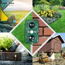 Pest-Tech | Supersonisch Flash Kattenverjager | Met Smart-Modus | Groter Bereik | Betere Frequenties |Kattenschrik | Werkt Op Zonne-energie M/ USB Oplaadkabel -Gardena Winkel 1200x1200 2145