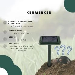 Gardies 2 Stuks Ultrasone Mollenverjager - Oplaadbare Batterijen & Zonne-Energie - Waterdichte Mollenbestrijding - 100% Diervriendelijk -Gardena Winkel 1200x1200 2155