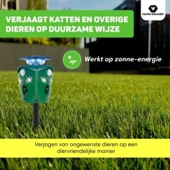 Vulpes Verjager® Ultrasone Kattenverjager Op Zonneenergie - Kattenschrik - Marterverjager - Waterdicht, 360° Bescherming & 20m Bereik - Afweermiddel Voor Vogels, Katten, Muizen Etc. -Gardena Winkel 1200x1200 2165