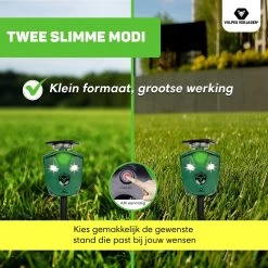 Vulpes Verjager® Ultrasone Kattenverjager Op Zonneenergie - Kattenschrik - Marterverjager - Waterdicht, 360° Bescherming & 20m Bereik - Afweermiddel Voor Vogels, Katten, Muizen Etc. -Gardena Winkel 1200x1200 2166