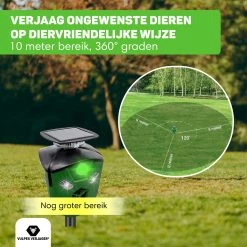 Vulpes Verjager® Ultrasone Kattenverjager Op Zonneenergie - Kattenschrik - Marterverjager - Waterdicht, 360° Bescherming & 20m Bereik - Afweermiddel Voor Vogels, Katten, Muizen Etc. -Gardena Winkel 1200x1200 2168