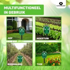 Vulpes Verjager® Ultrasone Kattenverjager Op Zonneenergie - Kattenschrik - Marterverjager - Waterdicht, 360° Bescherming & 20m Bereik - Afweermiddel Voor Vogels, Katten, Muizen Etc. -Gardena Winkel 1200x1200 2169