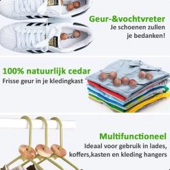 AWEMOZ Mottenballen 40 Stuks + 10 Stuks Schuurpapier - Cederhout Tegen Motten - Motten Bestrijden - Mottenval -Gardena Winkel 1200x1200 2176