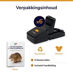 Wonact Muizenval - Muizenklem - Muizenverjager - 6 Stuks – Kunststof - 100% Pakkans - Voor Binnen En Buiten -Gardena Winkel 1200x1200 2204