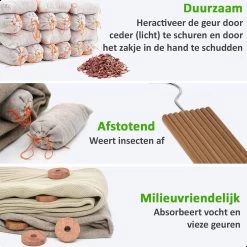 AWEMOZ Mottenballen 71 Stuks + 10 Stuks Schuurpapier - Cederhout Tegen Motten - Motten Bestrijden - Mottenval -Gardena Winkel 1200x1200 2323