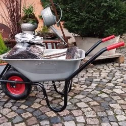 Gardebruk Kruiwagen 100L - Luchtband - 250kg Draagkracht Zilver -Gardena Winkel 1200x1200 233