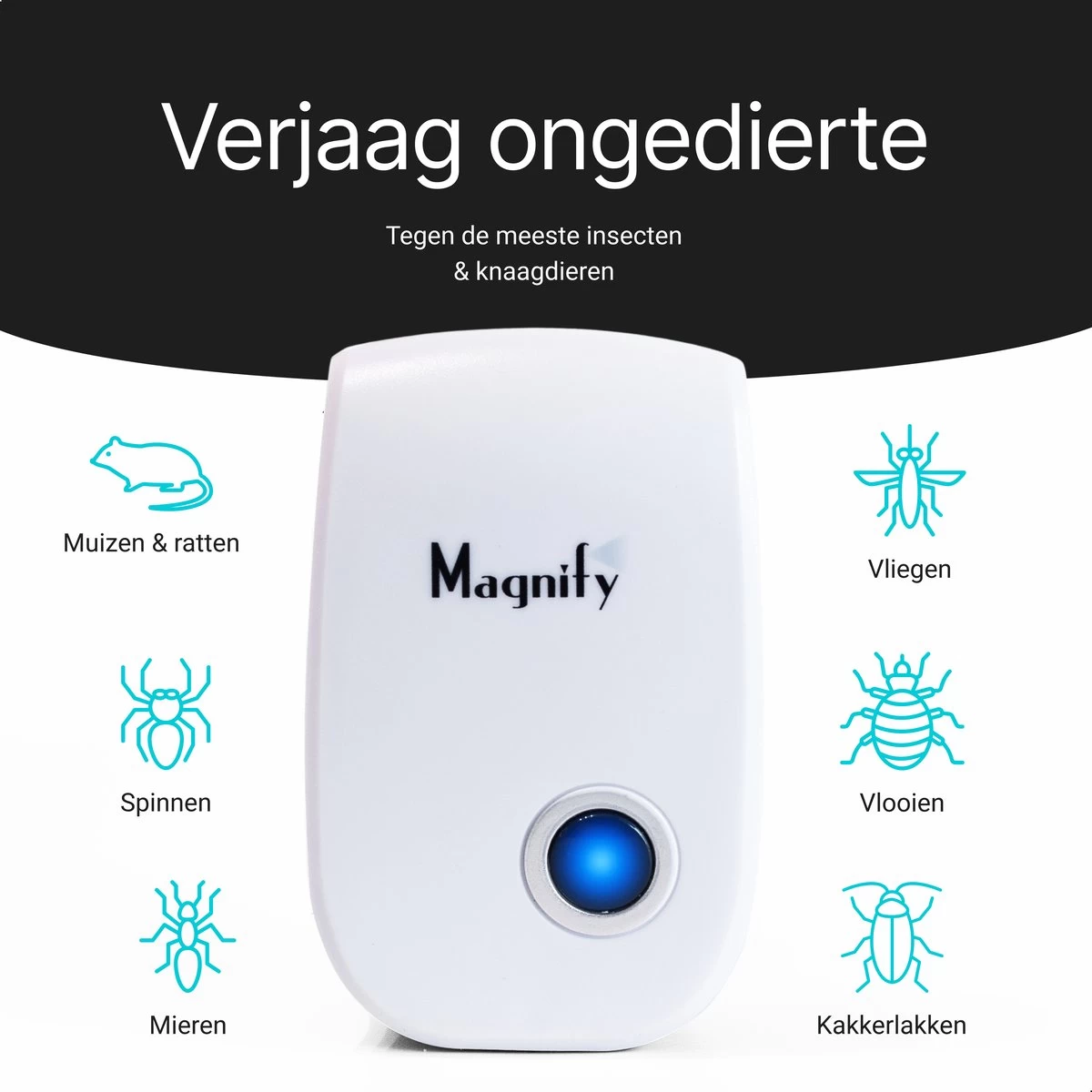 6-Pack Magnify® Ultrasonische Ongedierte Verjager - Muizen Bestrijden - Insecten Bestrijden - Ultrasone Verjager - Pest Repeller - Muizenverjager - 2022 Model 10 6-Pack Magnify® Ultrasonische Ongedierte Verjager - Muizen Bestrijden - Insecten Bestrijden - Ultrasone Verjager - Pest Repeller - Muizenverjager - 2022 Model - Afbeelding 10