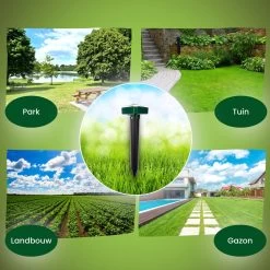 Aniway®- Mollenverjager - 2 Of 4 Stuks - Mollenbestrijding - Op Zonne-energie - Diervriendelijk - Waterdicht - Strakke Tuin/gazon/perceel -Gardena Winkel 1200x1200 2353