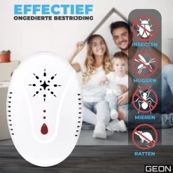 Merkloos GEON Ultrasonic Muizenverjager - 4Stuks - Ongedierte Verjager - Muizenverjager Ultrasone Binnen - 3 Ultrasone Standen Beschikbaar - Muizengif - Muizenvallen Voor Binnen -Gardena Winkel 1200x1200 2362
