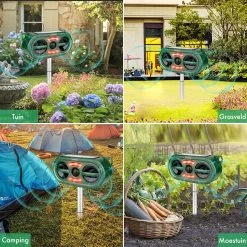 DynaBright - Solar Kattenverjager - Marterverjager - Waterdicht - Honden En Kattenschrik - Muizenverjager - Vogelverjager - Oplaadbare Batterijen - Bewegingssensor - Zonne-energie - USB Lader -Gardena Winkel 1200x1200 2379