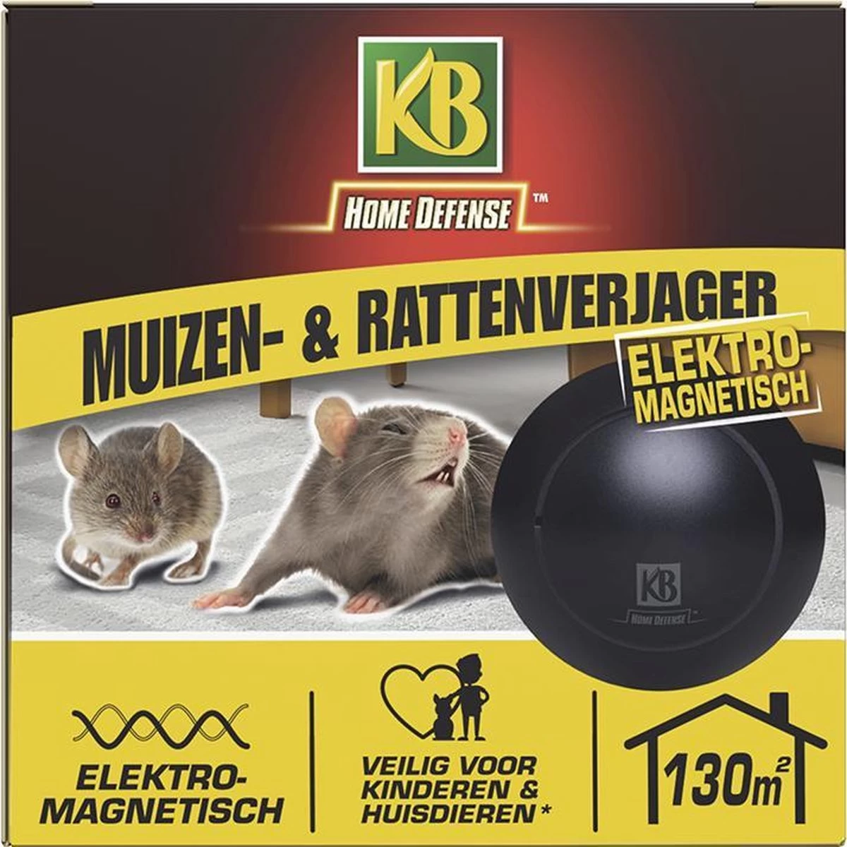 KB Home Defense Ratten- En Muizenverjager - Elektromagnetisch - 130m2 Bereik - Diervriendelijk - Ongedierte Verjager 1 KB Home Defense Ratten- En Muizenverjager - Elektromagnetisch - 130m2 Bereik - Diervriendelijk - Ongedierte Verjager