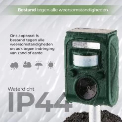 LivingBoost® – Kattenverjager Op Zonneenergie – Kattenschrik – Afweermiddel Voor Tuin – Met Adapter – Ultrasone Golf – Marterverjager – Verdrijft Katten, Ratten, Muizen, Etc. -Gardena Winkel 1200x1200 2389