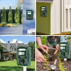 LivingBoost® – Kattenverjager Op Zonneenergie – Kattenschrik – Afweermiddel Voor Tuin – Met Adapter – Ultrasone Golf – Marterverjager – Verdrijft Katten, Ratten, Muizen, Etc. -Gardena Winkel 1200x1200 2390