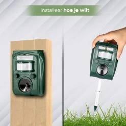 LivingBoost® – Kattenverjager Op Zonneenergie – Kattenschrik – Afweermiddel Voor Tuin – Met Adapter – Ultrasone Golf – Marterverjager – Verdrijft Katten, Ratten, Muizen, Etc. -Gardena Winkel 1200x1200 2393