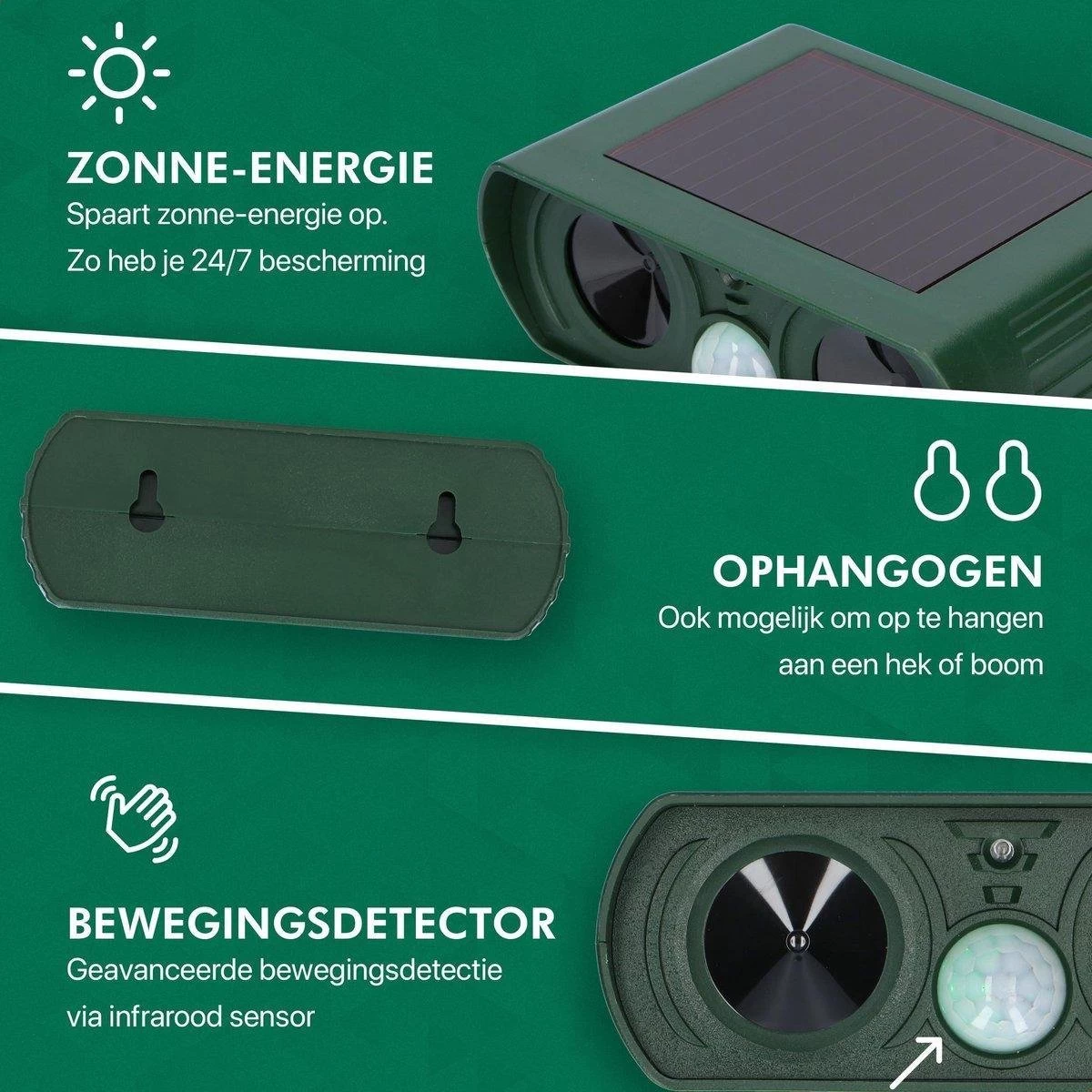 Merkloos Kattenverjager Op Zonneenergie - Kattenschrik - Ultrasone - Marterverjager - Dierenverjager - Groot Bereik - Katten Afweermiddel - Ongedierte Verjager 6 Merkloos Kattenverjager Op Zonneenergie - Kattenschrik - Ultrasone - Marterverjager - Dierenverjager - Groot Bereik - Katten Afweermiddel - Ongedierte Verjager - Afbeelding 6