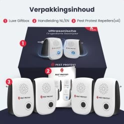 4-Pack Pest Protest® Muizenverjager – Ongedierte Verjager - Repeller Met Ultrasone – Insecten Reject – Diervriendelijk Muizen Bestrijding 19 4-Pack Pest Protest® Muizenverjager – Ongedierte Verjager - Repeller Met Ultrasone – Insecten Reject – Diervriendelijk Muizen Bestrijding -Gardena Winkel 1200x1200 2446
