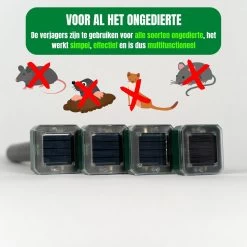 Jork - Mollenverjager - Mollenverjager Op Zonne Energie - Mollenbestrijding - Muizenverjager - Muizenval Diervriendelijke - 4 Stuks - Diervriendelijk - Zonne Energie - Waterdicht - V2 - 2023 Model -Gardena Winkel 1200x1200 2467