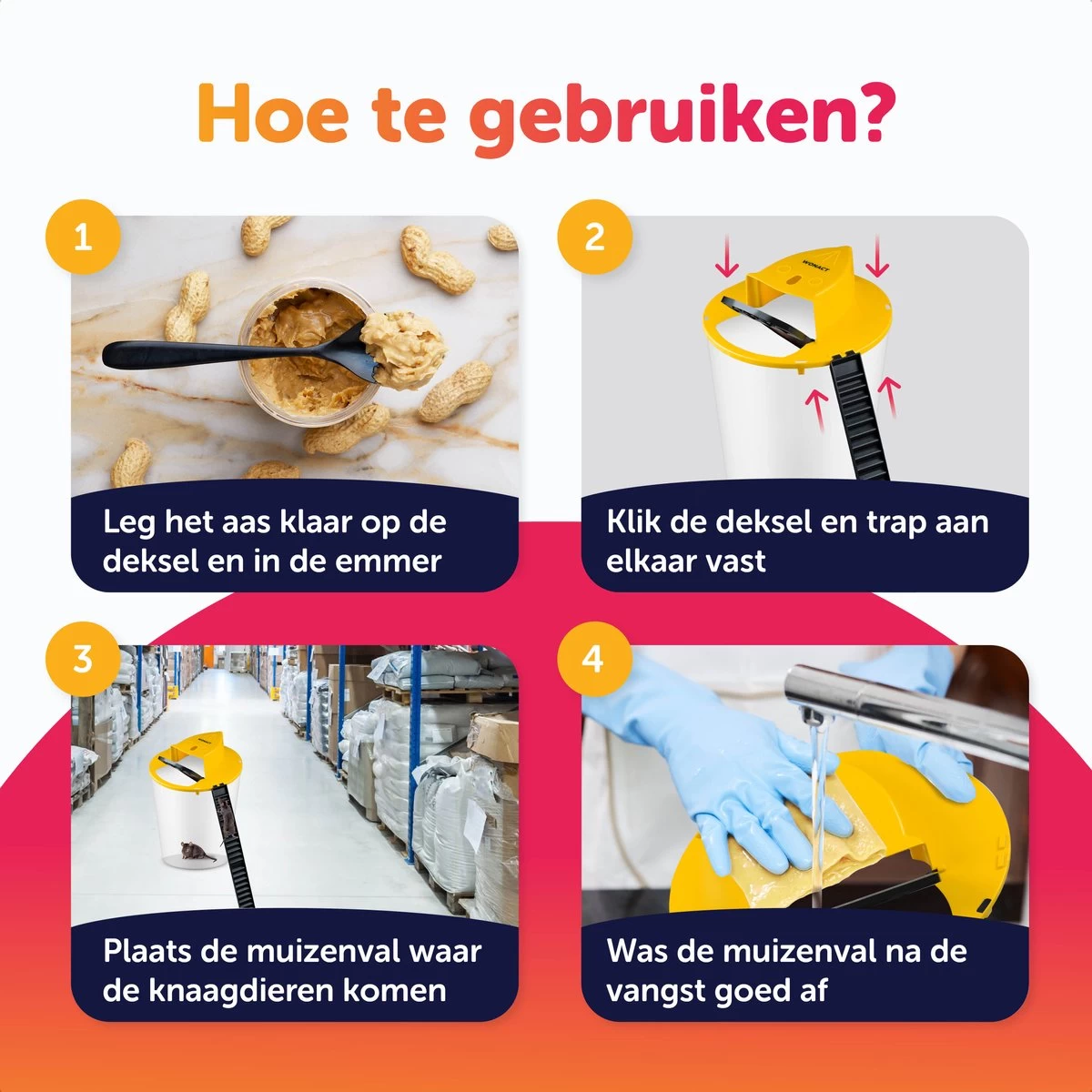 Wonact - Muizenval Voor Emmer - Emmer Deksel - Flip Deksel - Diervriendelijk - Rattenval - Voor Binnen En Buiten 7 Wonact - Muizenval Voor Emmer - Emmer Deksel - Flip Deksel - Diervriendelijk - Rattenval - Voor Binnen En Buiten - Afbeelding 7